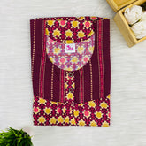 Pleated Button Cotton Nighty, Free Size, Short Sleeve Sleepwear in Softest Cotton Fabric (54″-56″ length)
